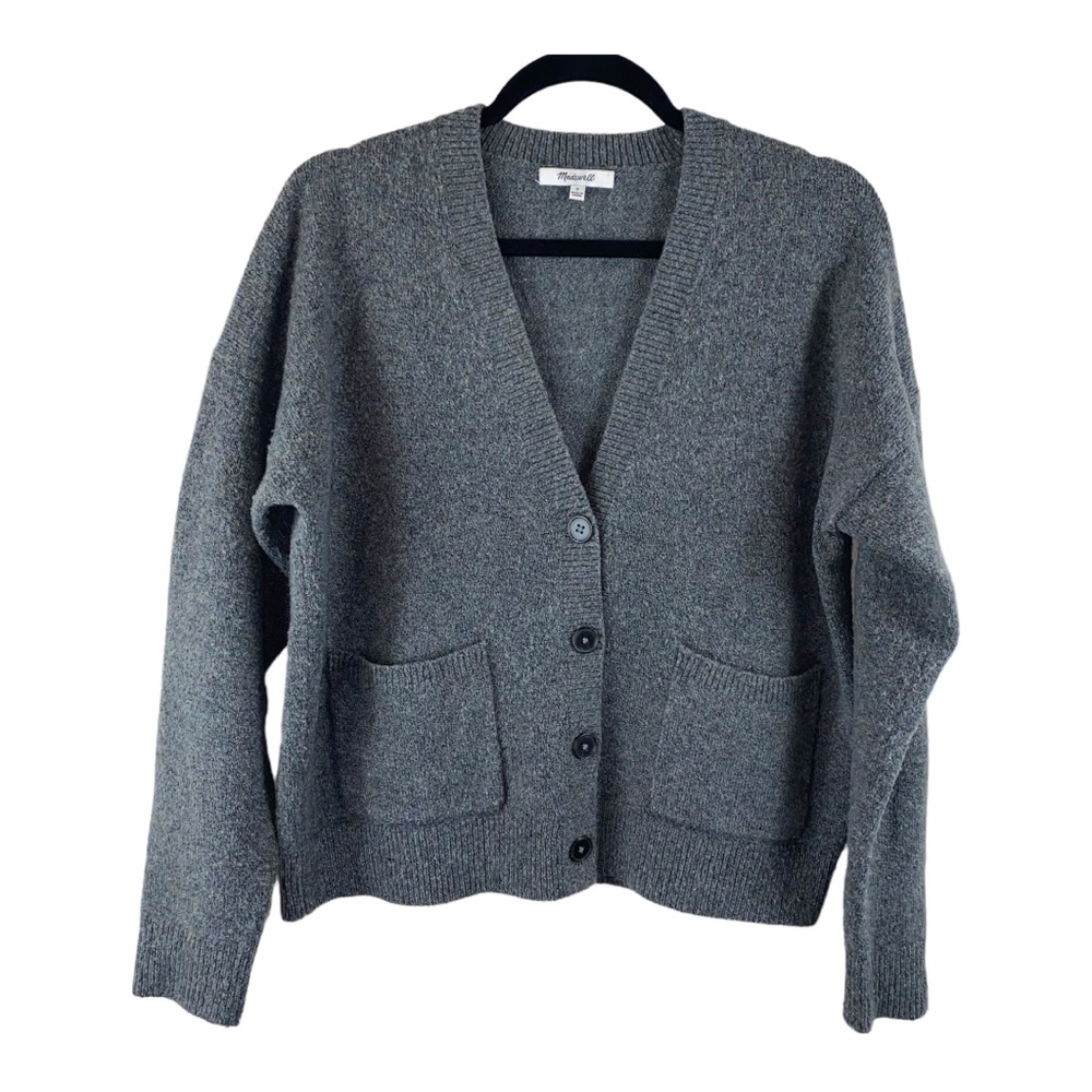 Madewell Short Kent Ex-Boyfriend Cropped Cardigan Sweater small